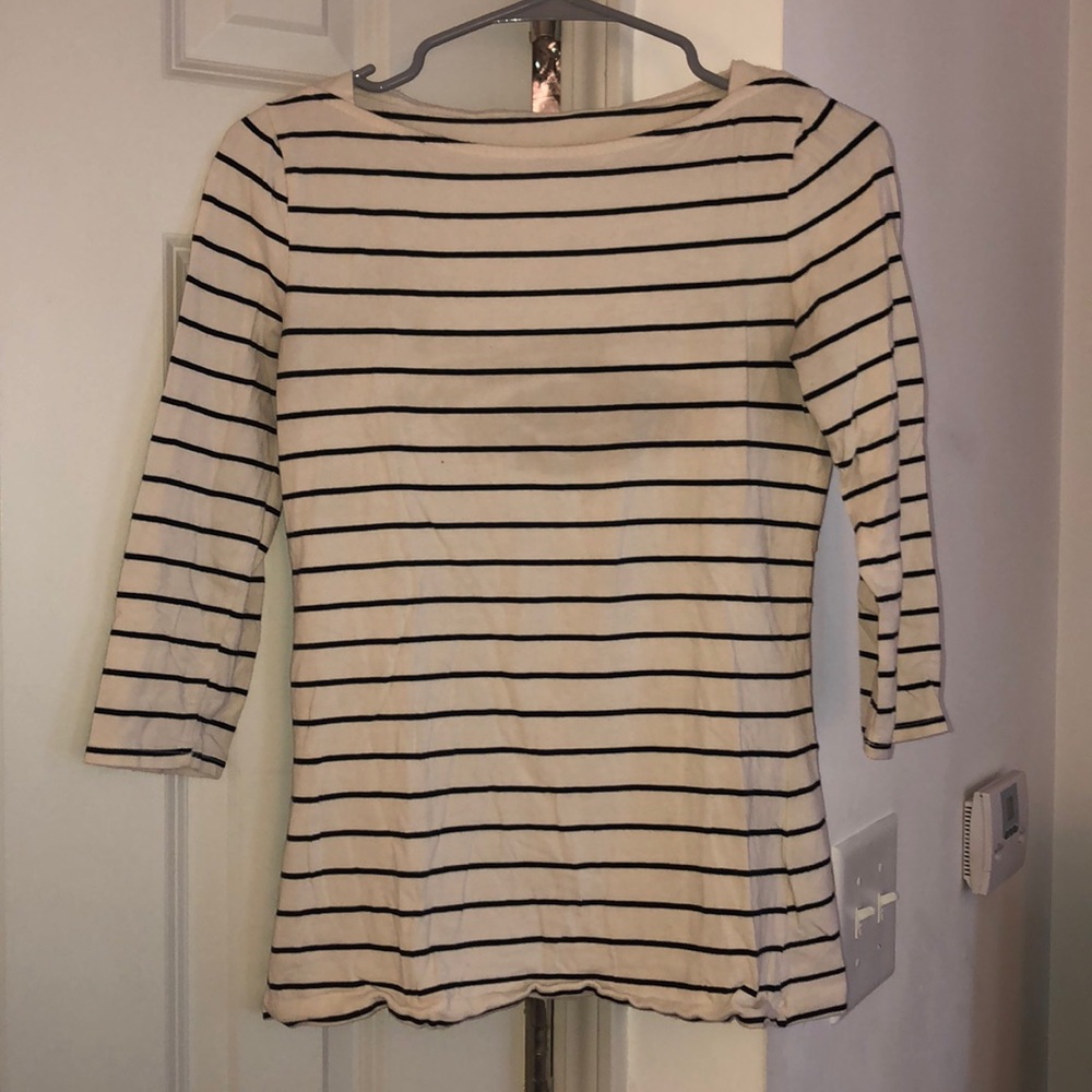 3/4 sleeve wideneck tshirt